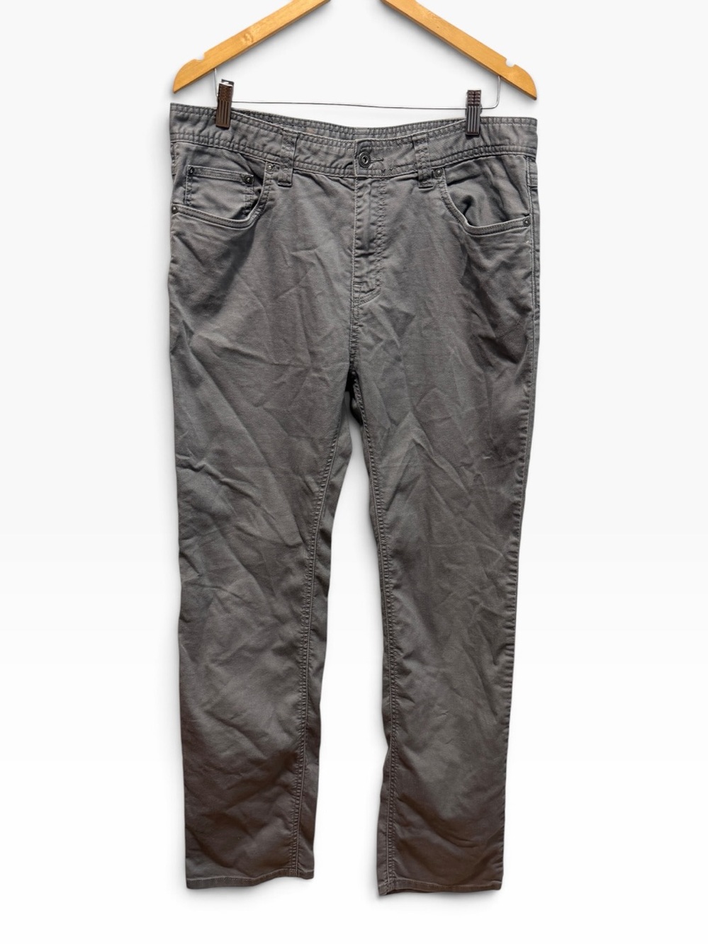 Prana Men's Grey Slim Fit Pants Gorpcore Casual Outdoor Travel Size 36/33